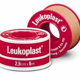 Leukoplast hechtpleister met ring 2.5cmx 5m -1 rol