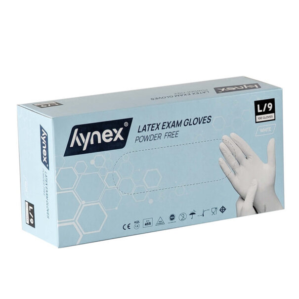 Hynex Latex handschoenen poedervrij 10x100 stuks