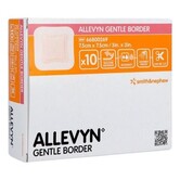 Allevyn Gentle border schuimverband 7.5x 7.5 cm 10 stuks