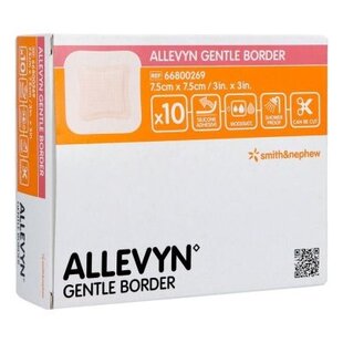 Allevyn Gentle border schuimverband 7.5x7.5 cm  - Gentle Border Foam verband