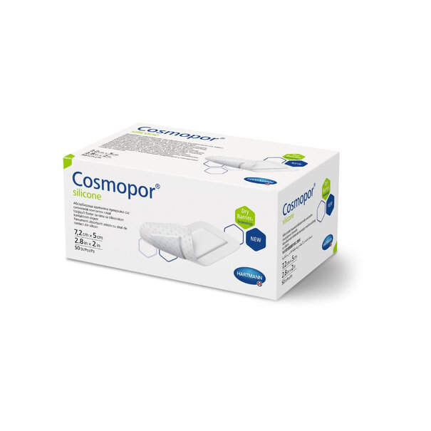 Hartmann Cosmopor Silicone 7,2x5cm wondverband steriel  50 stuks