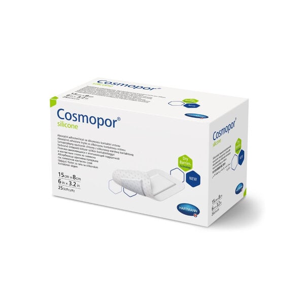Hartmann Cosmopor Silicone 15x8cm wondverband steriel  25 stuks