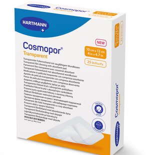 Cosmopor transparant 10x12cm wondverband steriel  25 stuks