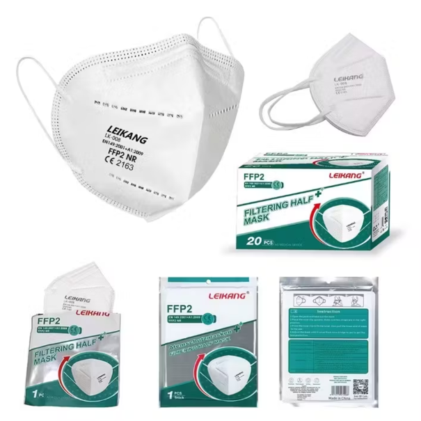 Leikang FFP2 Masker wit 20 stuks- per stuk verpakt tht 22-07-2025