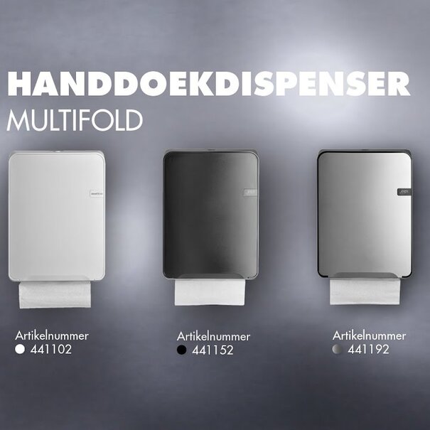 Quartzline vouwhanddoek dispenser + 3000 multifoldhanddoekjes
