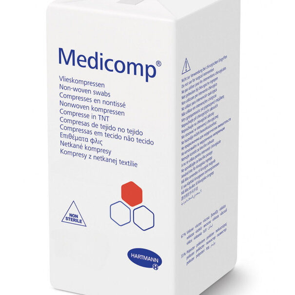 Hartmann Gaasjes 10x10 cm 4 laags 100 stuks Medicomp