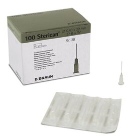 Injectienaalden Nr. 20 (27G x 0,40 x 20 mm, Grijs) 100 stuks
