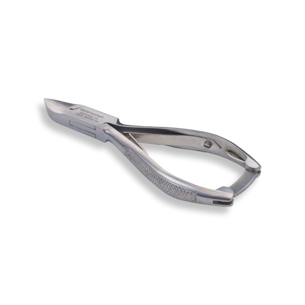 Medipharchem Nageltang met kruisveer - gebogen bek - 14 cm