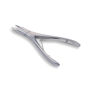 Nageltang voor pedicures - dubbel scharnier en gebogen bek - 15 cm