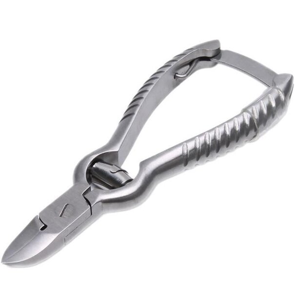 Medipharchem Nageltang gebogen bek - met rolveer 14 cm RVS