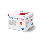 Peha-haft fixatiezwachtel rood 8cm x 20m (latexvrij)