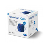 Peha-haft fixatiezwachtel blauw 8cm x 20m (latexvrij)