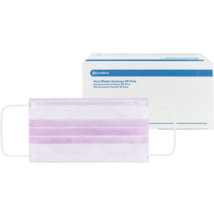 Medische Mondkapjes type IIR 3-laags Roze 50 stuks