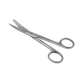 Chirurgische schaar 14 cm spits/stomp gebogen RVS
