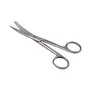 Chirurgische schaar 14 cm spits/stomp gebogen RVS