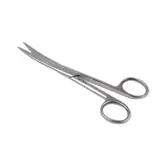 Chirurgische schaar 14 cm spits/spits gebogen RVS
