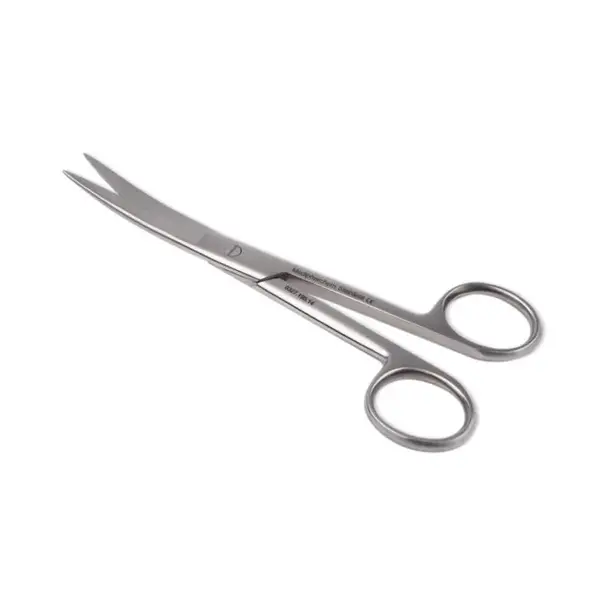 Medipharchem Chirurgische schaar 14 cm spits/spits gebogen RVS