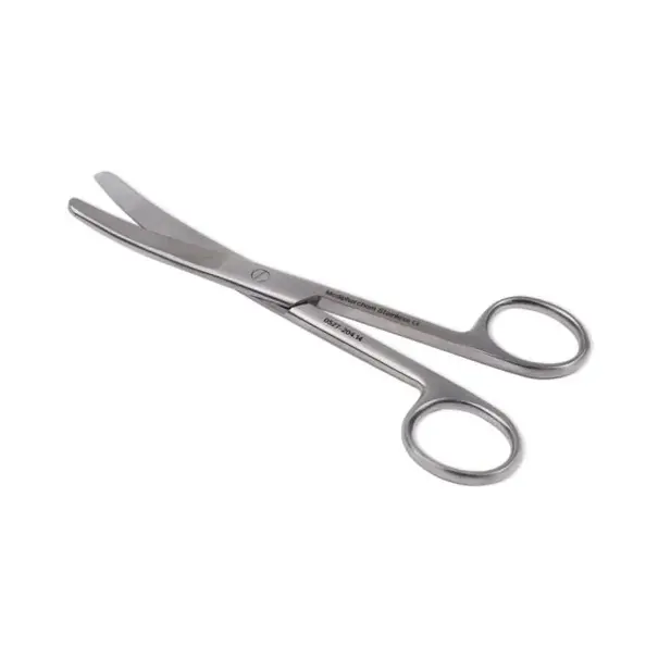 Medipharchem Chirurgische schaar 11 cm stomp/stomp Gebogen  RVS