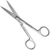 Chirurgische schaar 16 cm recht  spits/spits  RVS