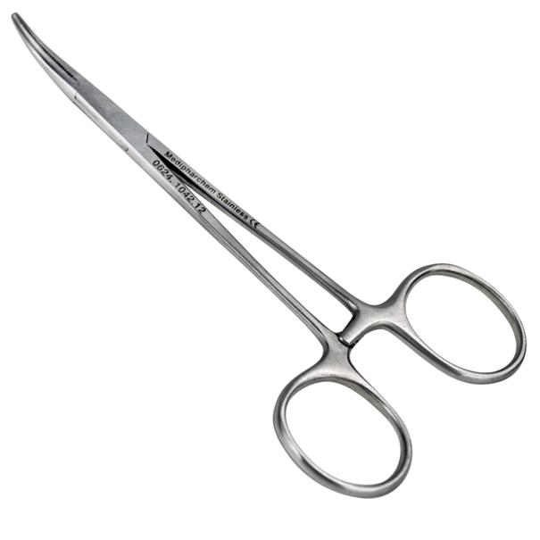 Medipharchem Arterieklem Mosquito 12 cm – Gebogen Bek