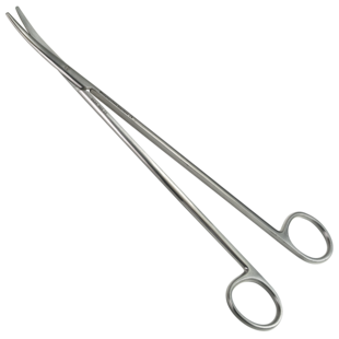 Prepareerschaar Metzenbaum 23 cm gebogen rvs