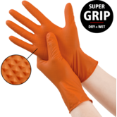 Nitril handschoenen Grip Oranje 10x50stuks