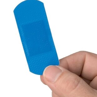 Blauwe pleisters
