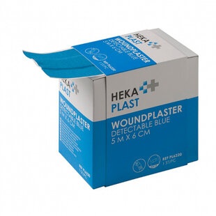 HEKA plast wondpleister-HACCP detecteerbare pleisterrol 5m x 6cm