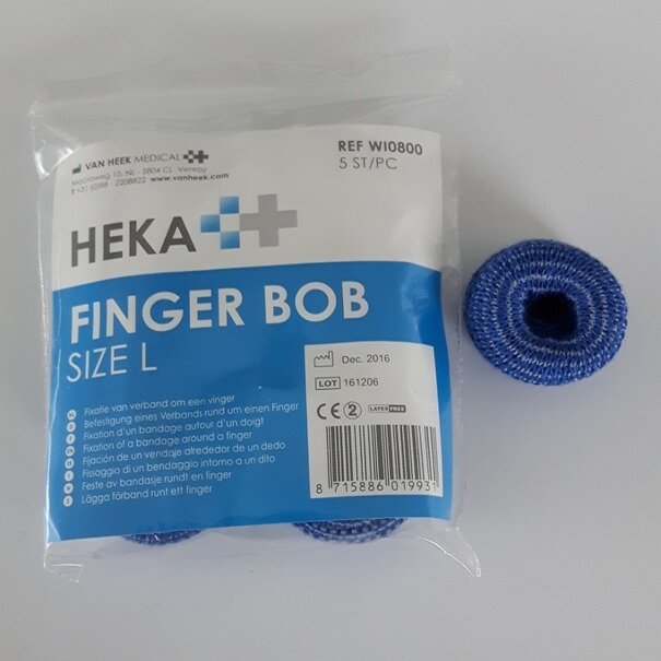 Heka Vingerbob Vingerverband – HACCP Geschikt – 5 Stuks Maat L