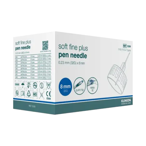 Klinion Pennaald Soft fine 0.23mm 32G  8mm  110 stuks