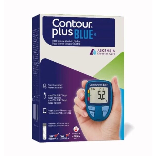 Ascensia Contour Plus BLUE glucosemeter startpakket