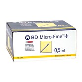 BD Microfine insulinespuit 0,5ml + naald 0,30x8mm U40