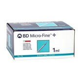 BD Microfine insulinespuit 1ml + naald 0,33x12,7mm U40