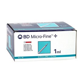 BD Microfine insulinespuit 1ml + naald 0,33x12,7mm U40