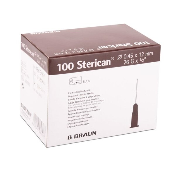 B Braun Insulinenaalden  0,45 x 12 mm - 100 stuks