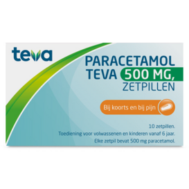 Paracetamol 500 mg Zetpillen 10 stuks