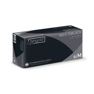 Nitril handschoenen zwart poedervrij 1000 stuks bingold