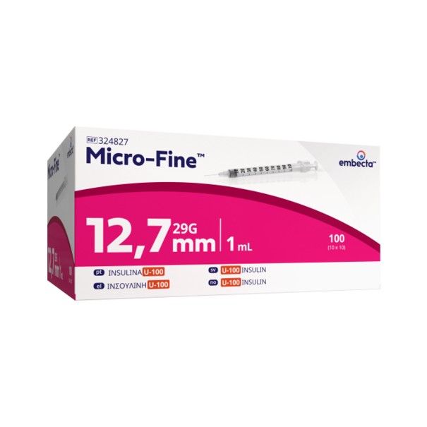 Becton Dickinson BD Microfine insulinespuit 1ml + naald 0,33x12,7mm U100