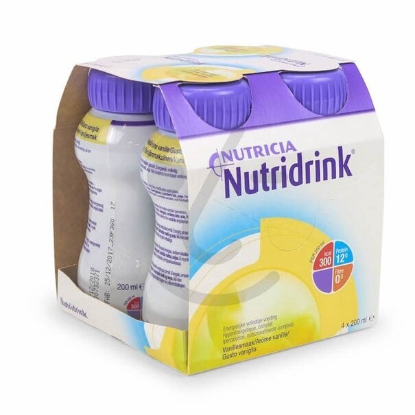 Nutricia Nutricia Nutridrink drinkvoeding Vanille 4x200ml - Copy