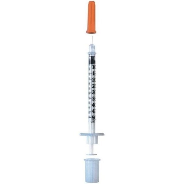 Becton Dickinson Voordeelset 5x BD Micro-Fine Insulinespuit 0,5ml U100 + 5x Romed Alcoholdoekjes PREP-2000 (100 stuks)