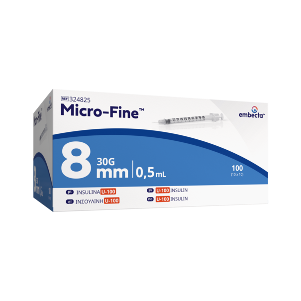 Becton Dickinson Voordeelset 5x BD Micro-Fine Insulinespuit 0,5ml U100 + 5x Romed Alcoholdoekjes PREP-2000 (100 stuks)