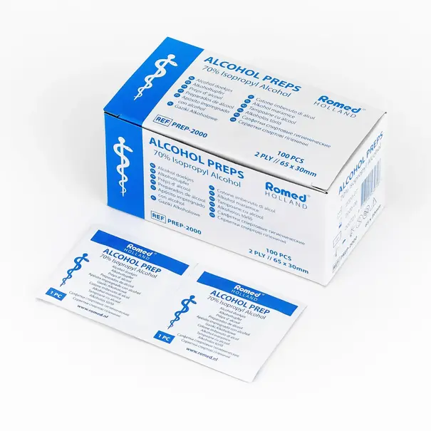 Becton Dickinson Voordeelset 5x BD Micro-Fine Insulinespuit 1ml U100 + 5x Romed Alcoholdoekjes PREP-2000 (100 stuks)