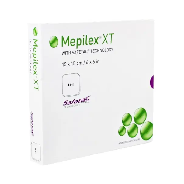 Mölnlycke Health Care BV Mepilex XT flexibel schuimverband 15x15 cm 5 stuks