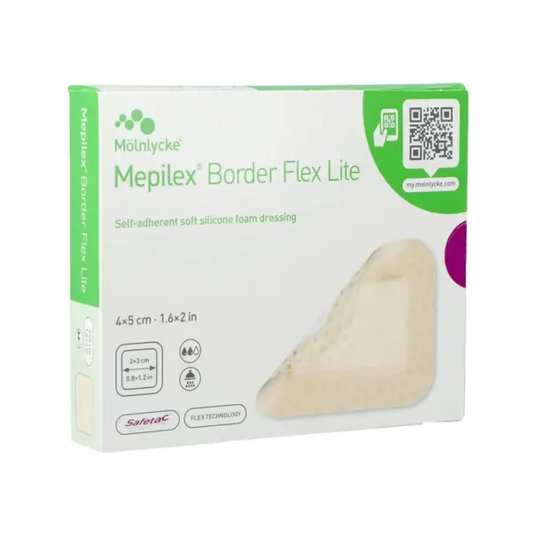 Mölnlycke Health Care BV Mepilex Border Flex Lite schuimverband 4x5cm 10 stuks