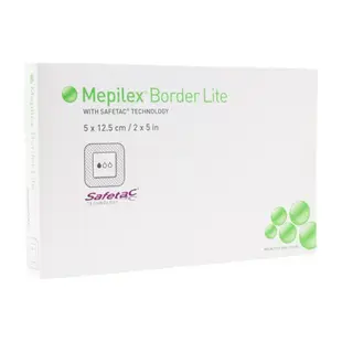 Mepilex Border Flex Lite schuimverband 5x12,5cm 5 stuks