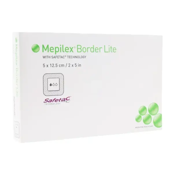 Mölnlycke Health Care BV Mepilex Border Flex Lite schuimverband 5x12,5cm 5 stuks