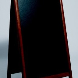 Krijtstoepbord DARK-BROWN bxh 68x120cm