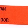 Etiket 3719 fl.rood afnmbr VAN VOOR 25rl