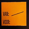 Etiket 2928 fl.oranje perm Van:/  Voor: