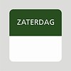 Etiket zaterdag wit/groen 25x25mm 500st